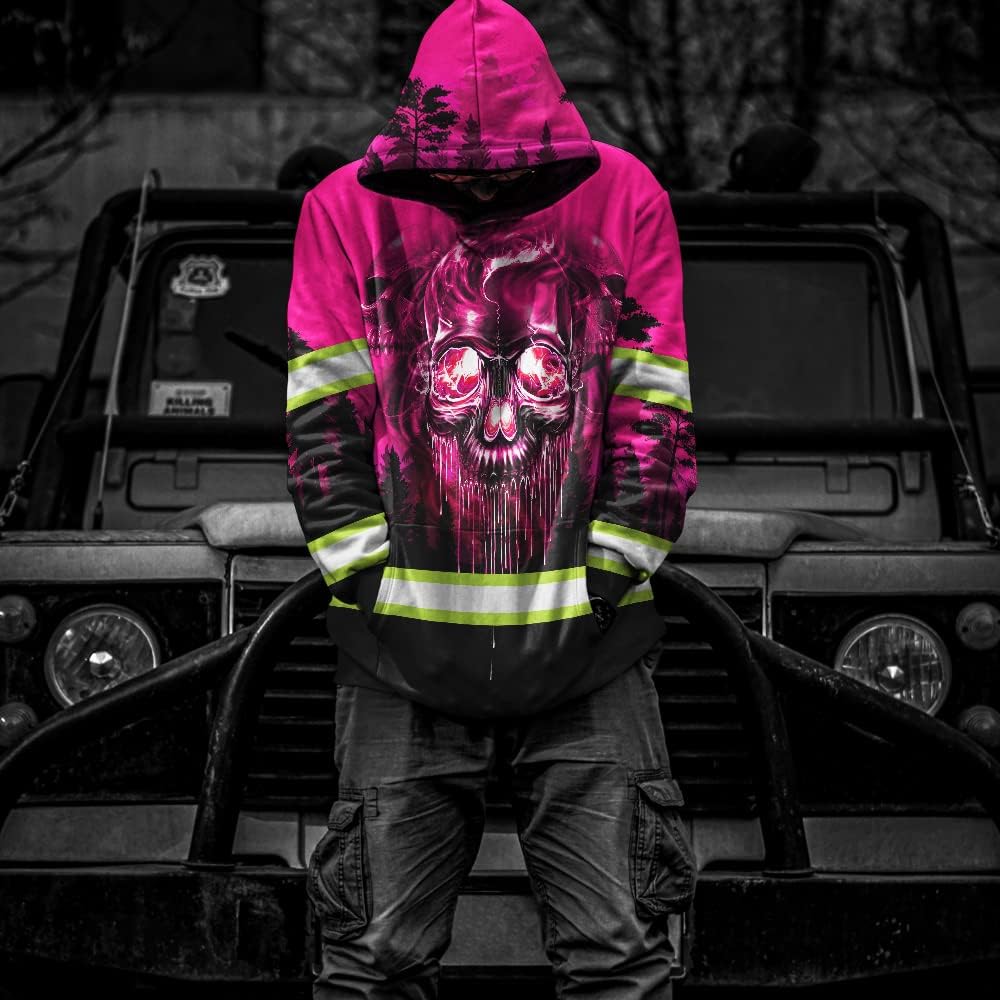 Maddly High Visibility US Flag Collection Safety Workwear Custom Name for Workers, Runners, Truckers, Patriotic