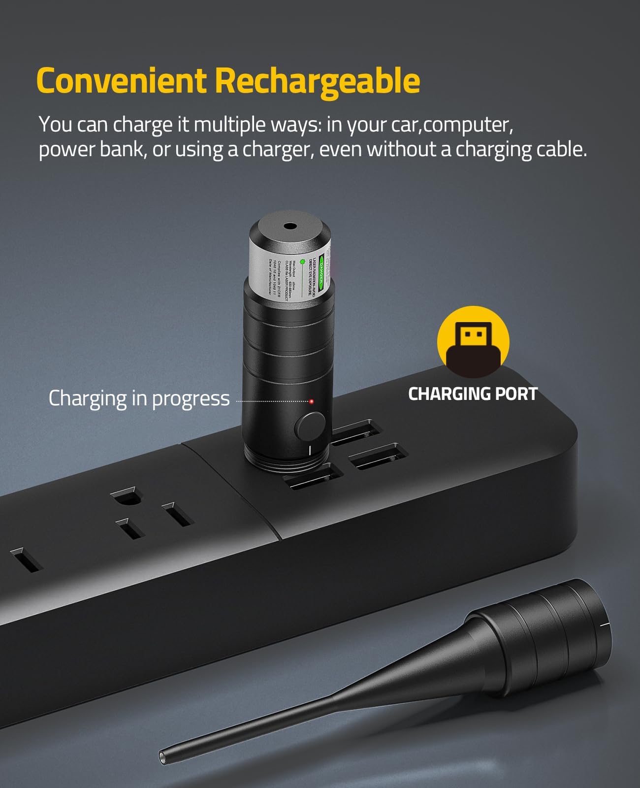 CVLIFE Rechargeable Green Bore Sight Laser Kit Built-in Charging Bore Sighter with 32 Adapters Multi-Caliber Boresighter Fit 0.17 to 12GA Calibers