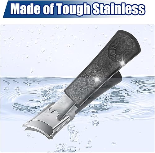 Miniatura 6 de Cortaúñas inclinadas antisalpicaduras con apertura ancha de mandíbula, cortaúñas curvadas 2025 para uñas gruesas de los pies y uñas de los pies,