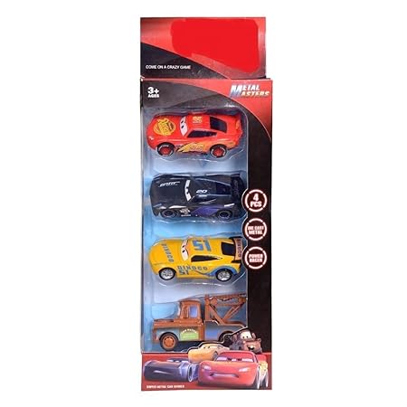METRO TOYS & GIFT Metal Master 3 Die Cast Cars with Pull Back Function - Set of 4