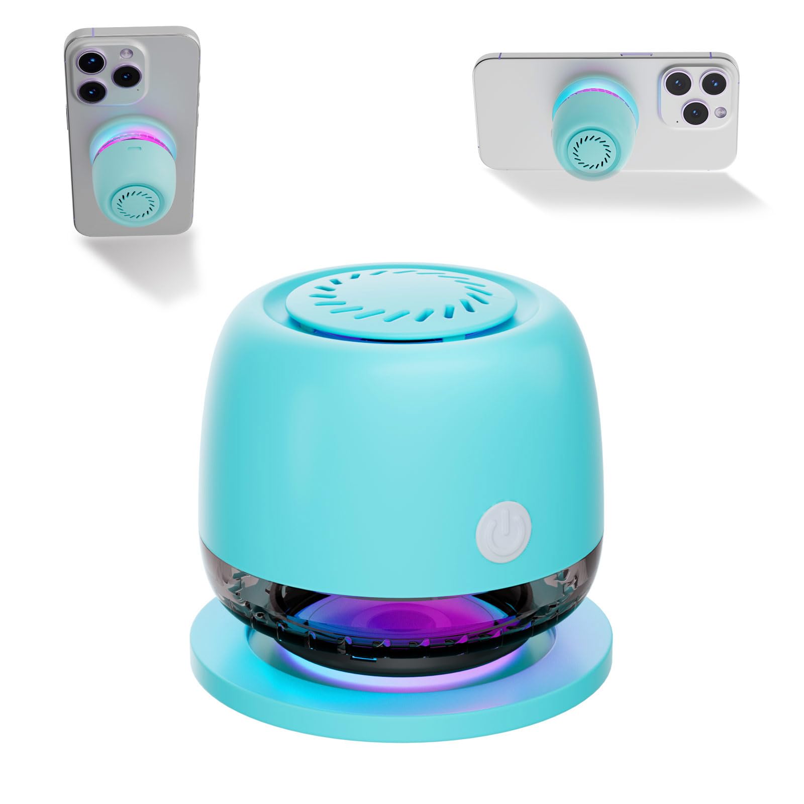 IPX67 Waterproof Shower Bluetooth Speaker Magnetic Speakers Wireless Induction Bluetooth Speaker with 6 RGB Light Ideal Gift for