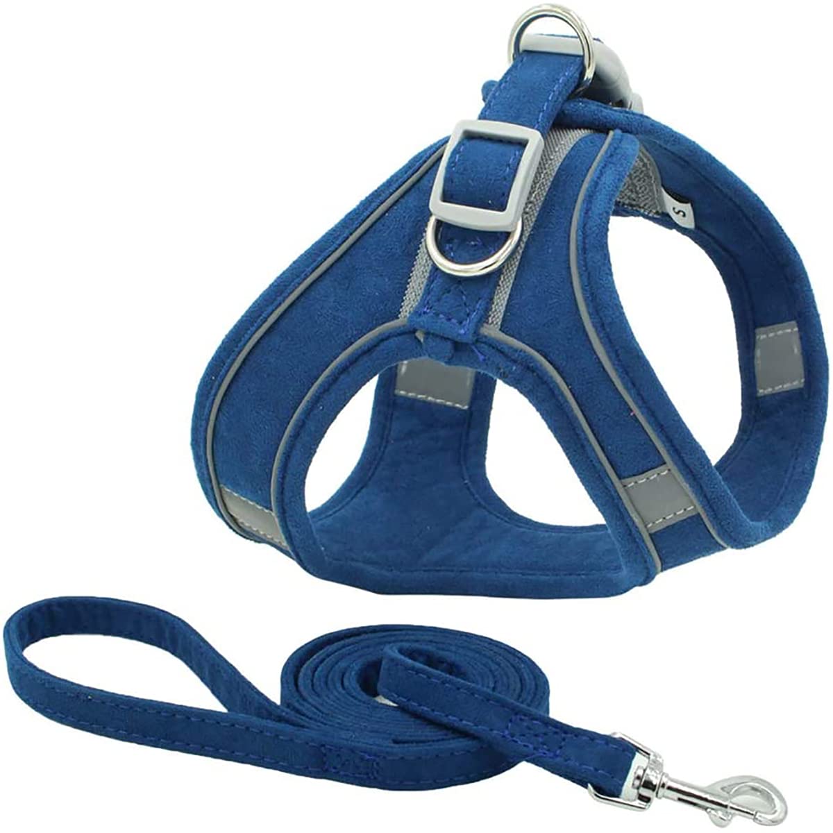2 Stück Hundegeschirr Mit Leine – Y-Form, Für Hunde 8–15 Kg, Blau