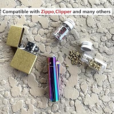 Replacement Flint Stone Compatible with Zippo and Clipper Lighters,Universal Lighter Flints Refills Pack of 100 (Gold)