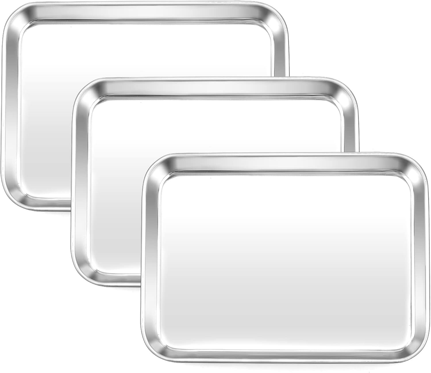 HaWare Mini Toaster Oven Tray Set of 3, Stainless Steel Cookie Baking