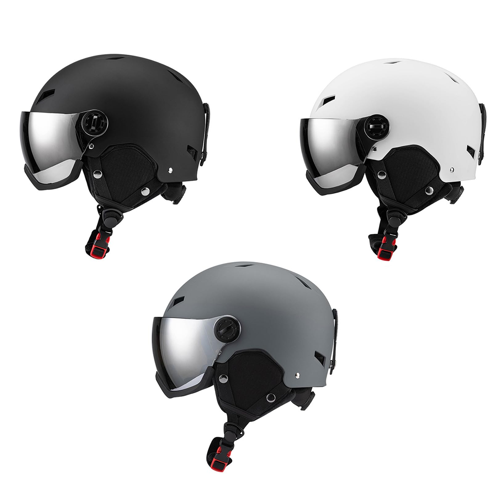 Casque de ski avec lunettes de ski coupe-vent casque de snowboard unisexe intégral casque de ski snowboard patinage