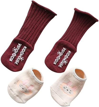 Amazon Co Jp ベビールームソックス 幼児ソックスシューズ ファーストシューズ 子供用 滑り止め付 靴下 綿 室内履き 歩き始め ソックス かわいい 快適 出産祝い 0 3歳 9 11cm レッド シューズ バッグ