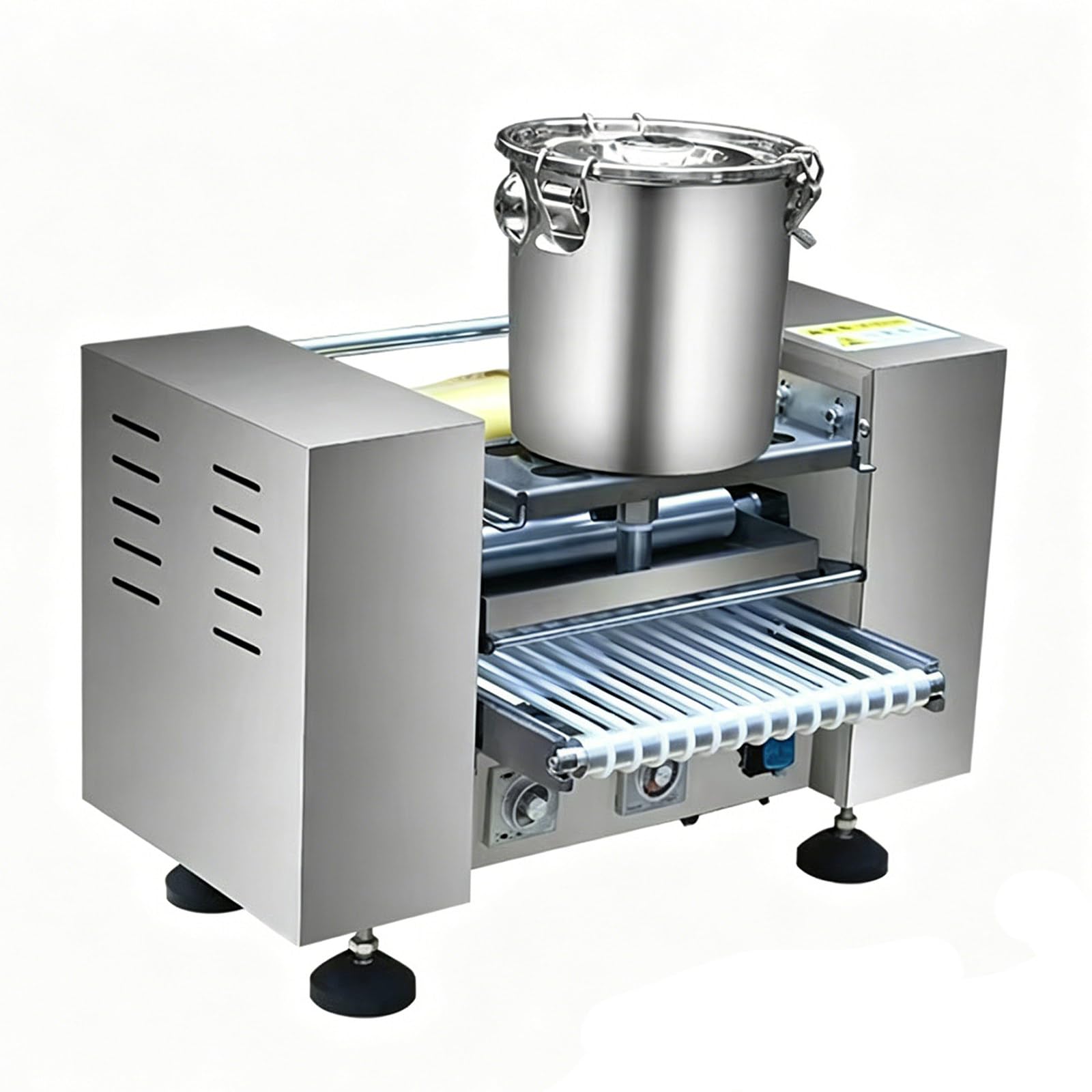Macchina automatica per crepe, motore da 2400 W, spessore regolabile 0,4-1,2 mm, temperatura 150-200 ℃, produce 200-300 crepe uniformi all'ora per panetterie e caffè