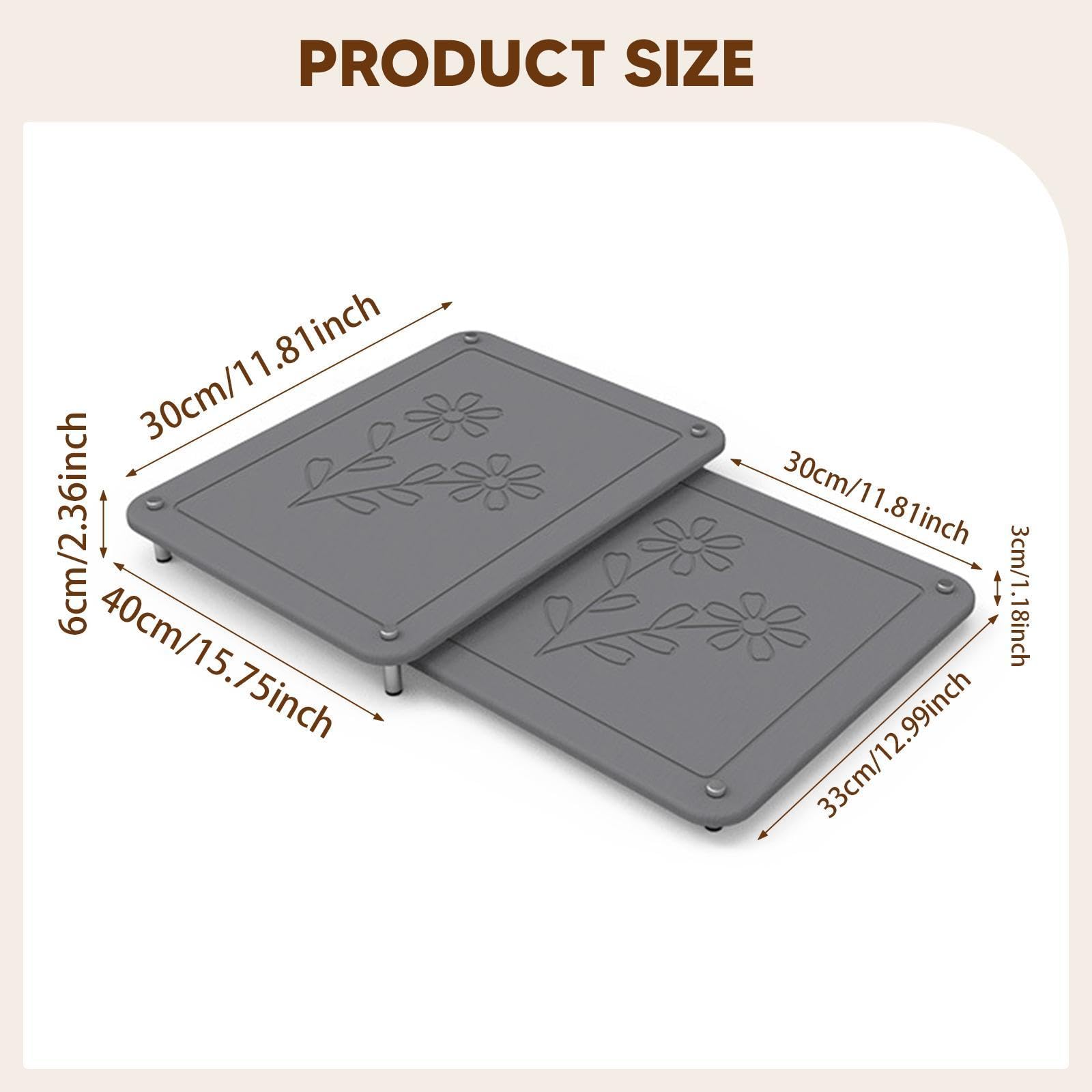 HouseVibe Base Protectora De Piedra para Encimera 2 Piezas