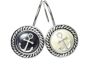 12 Piece Nautical Anchor Shower Curtain Hooks: Voyage on a Seafaring Adventure