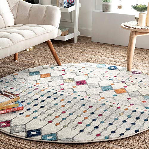 Nuloom RZBD16D-R404 4 Round Moroccan Blythe Area Rug thumb #2