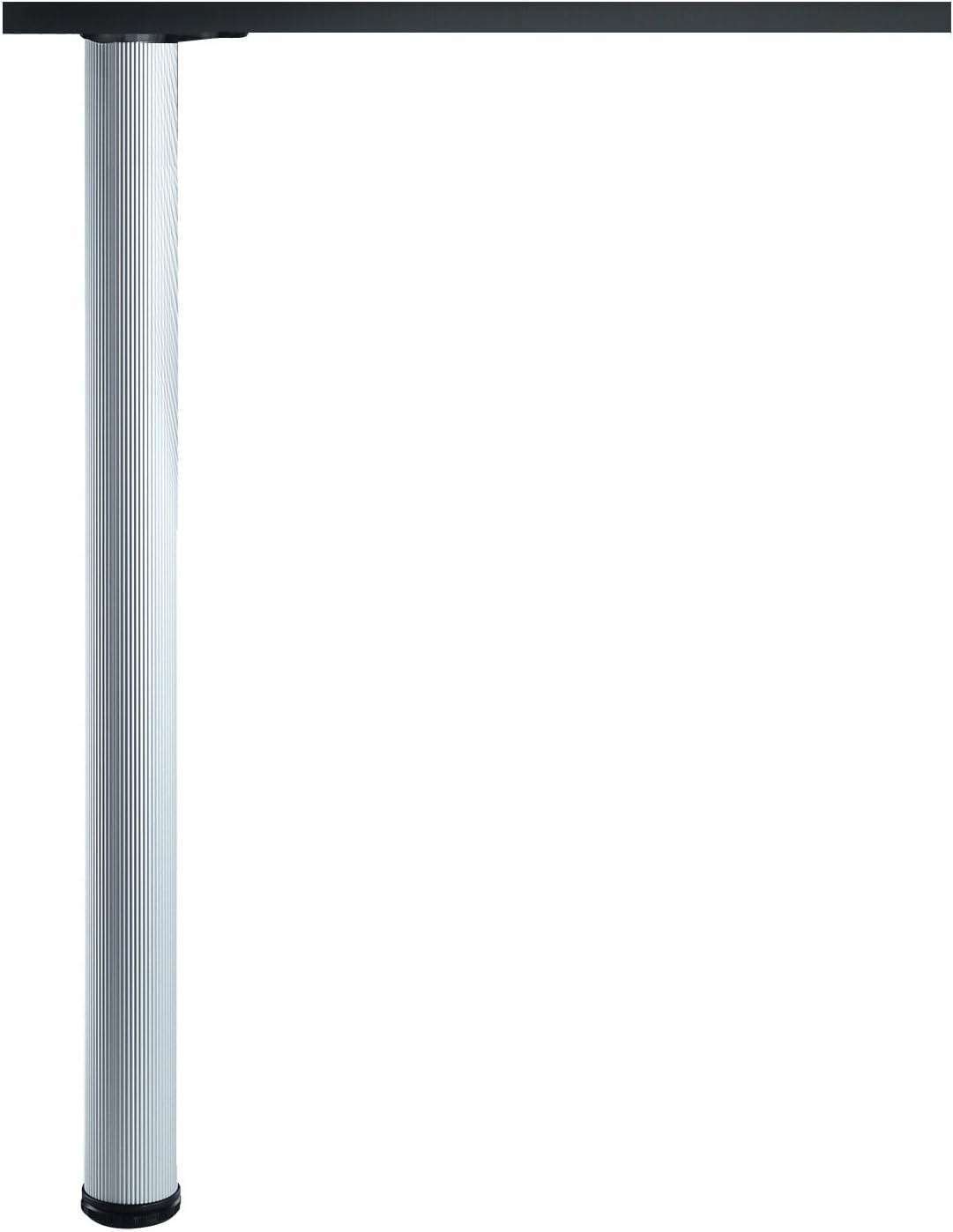 Home System 67621 Adjustable Folding Table Leg, Ribbed Aluminium