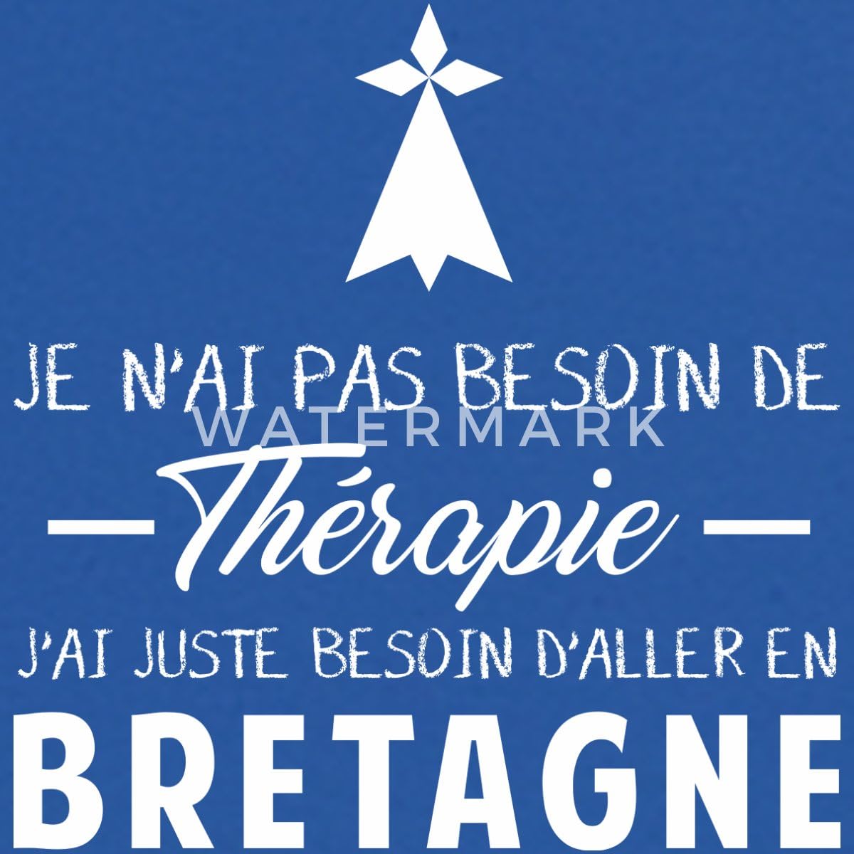 Spreadshirt Pas Besoin De Thérapie Aller en Bretagne Cadeau Polo Homme