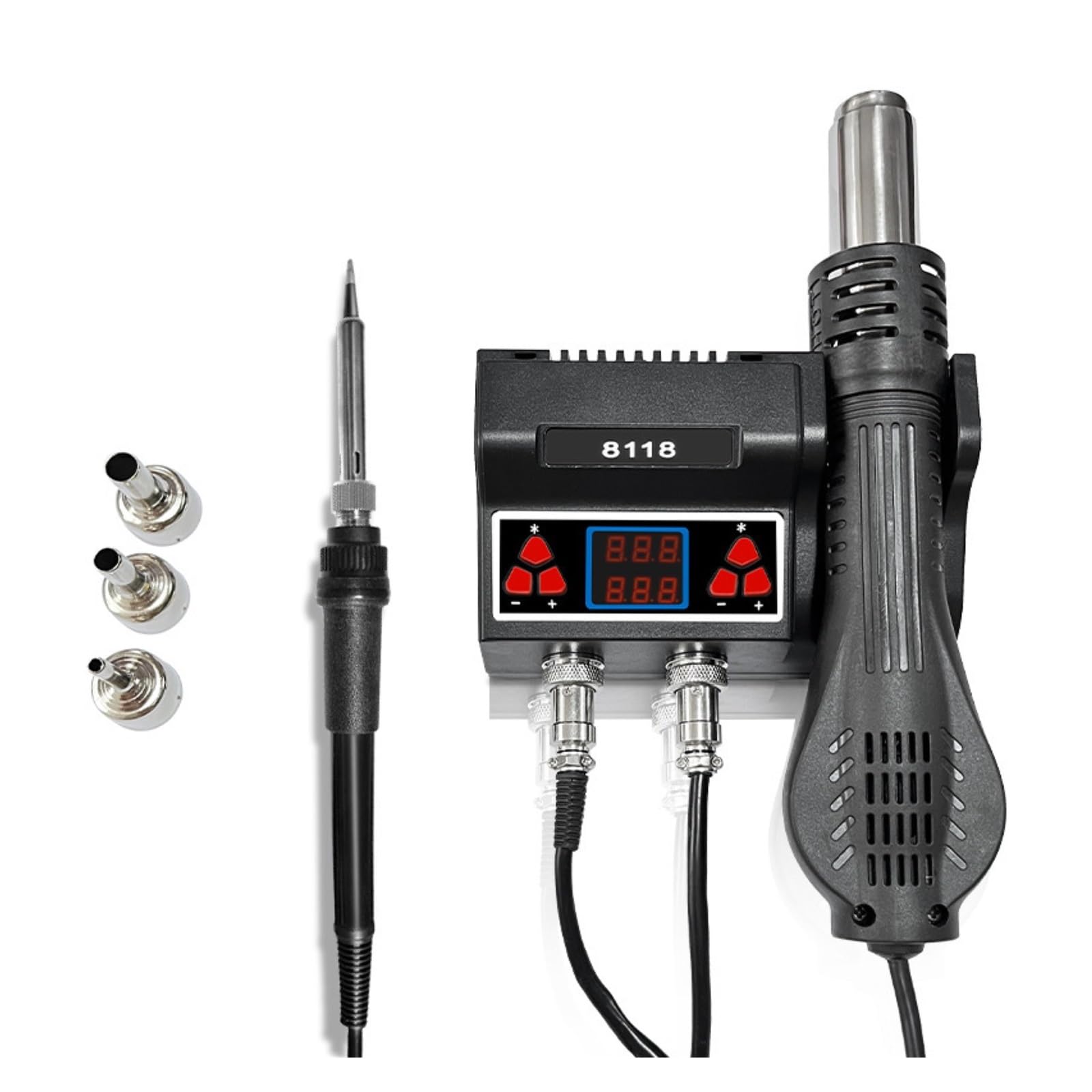 Estación de soldadura, Estación de soldadura digital 2 en 1 700 W, kit plancha eléctrica con pistola aire caliente para reparación PCB SMD