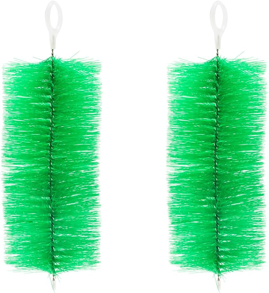 RINOO 10 Packs Fish Pond Filter Brushes Set 16 Inch by 4.7 Inch for Koi Pond Fish Tank Aquarium Water Garden Pond Skimmer Filter Cleaning Brush (Green Upgraded)