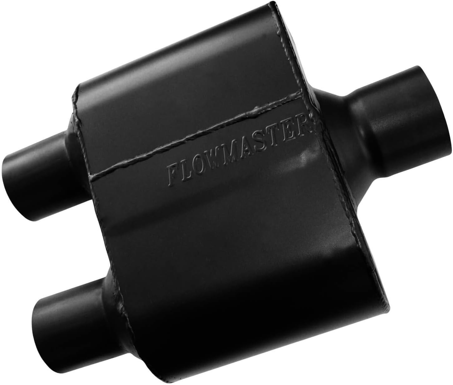 Flowmaster 8425152 Super 10 Muffler 409S - 2.50 Center IN / 2.25 Dual OUT - Aggressive Sound, Black