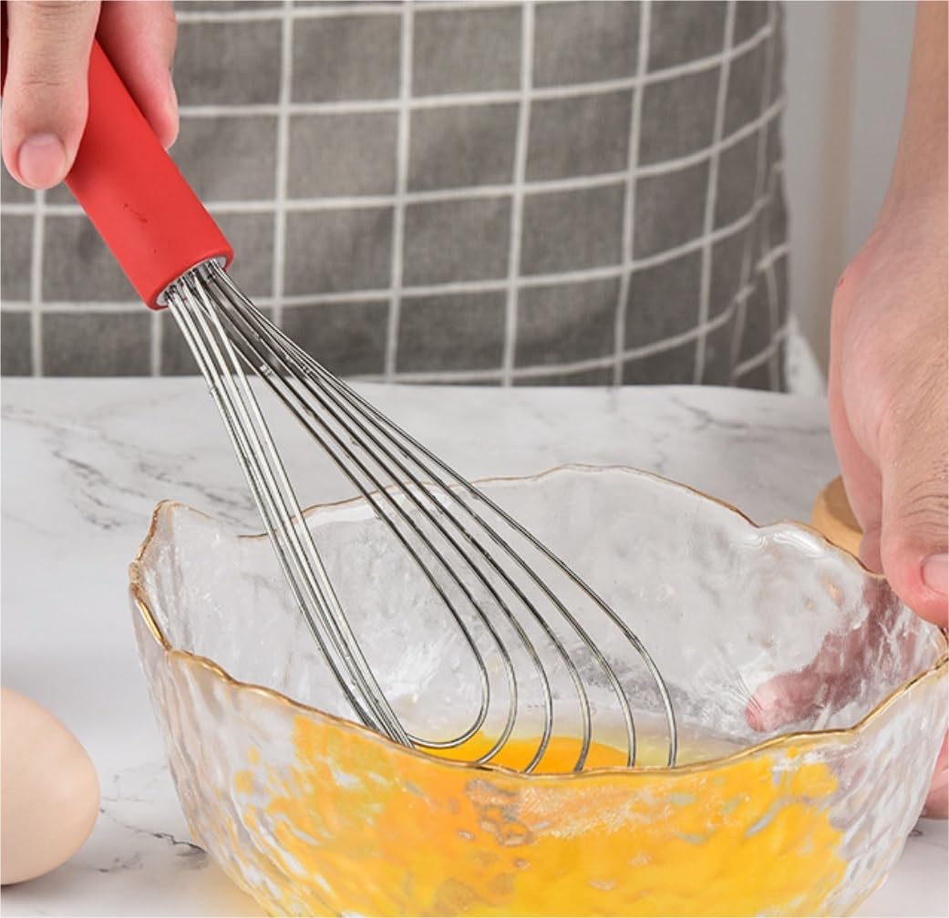 Batidor Varillas Cocina Batidor De Huevos Manual Multiusos De Goma En Forma De Abanico For Cocina Manual Barillas Batir Batidor De Huevo(Rot)