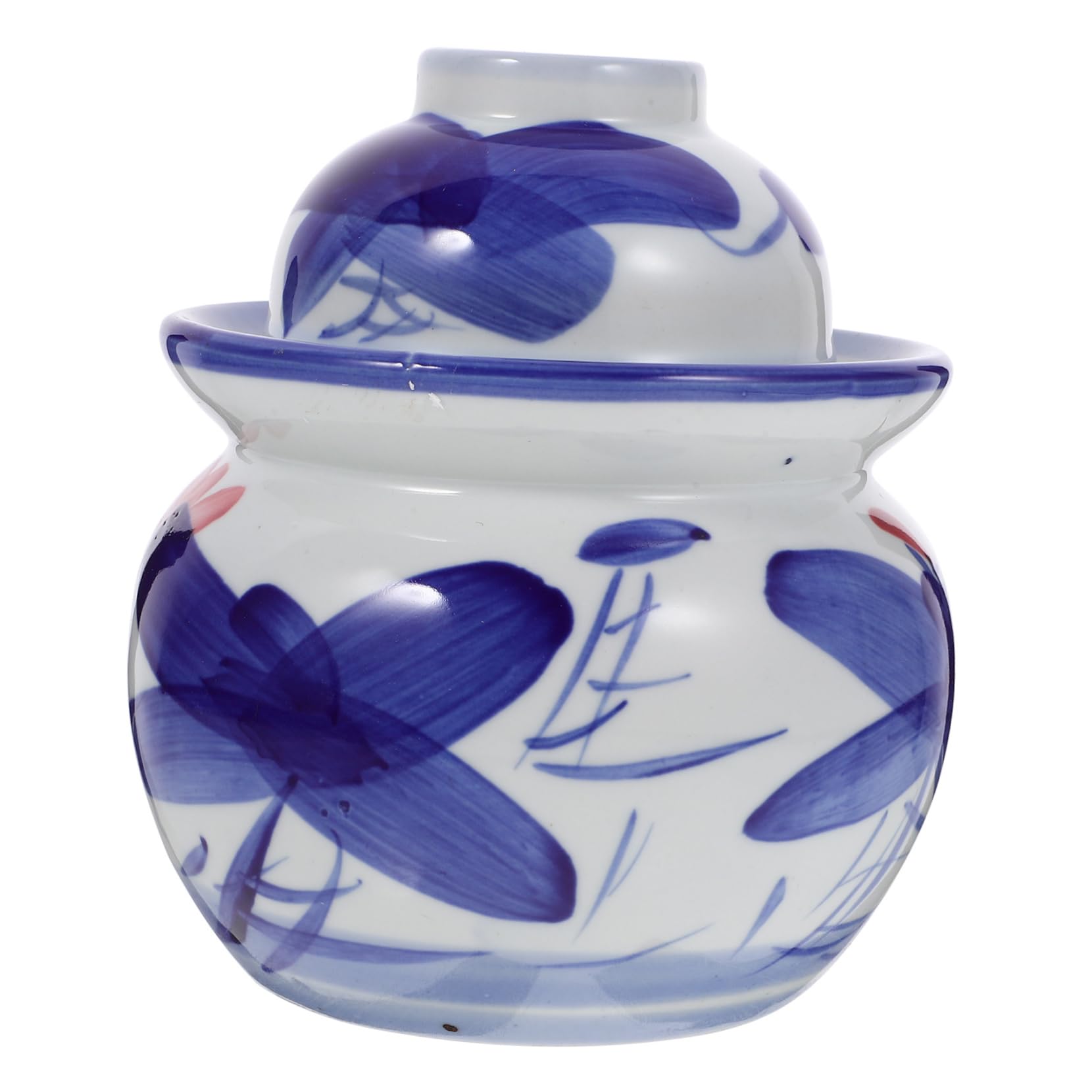 SUPVOX Kimchi With Lid Sourdough Crock Fermenting Storage Jar Salted Pickles Jar Pickling Jars Pickles Canister Onggi Kimchi Pot Brewing Jar Ceramics Household Fermentation Bottle