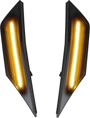 NDRUSH Luces de marcador laterales delanteras con lente ahumada LED Sidermarker compatible con Honda Civic 2016 2017 2018 2019 2020 2021