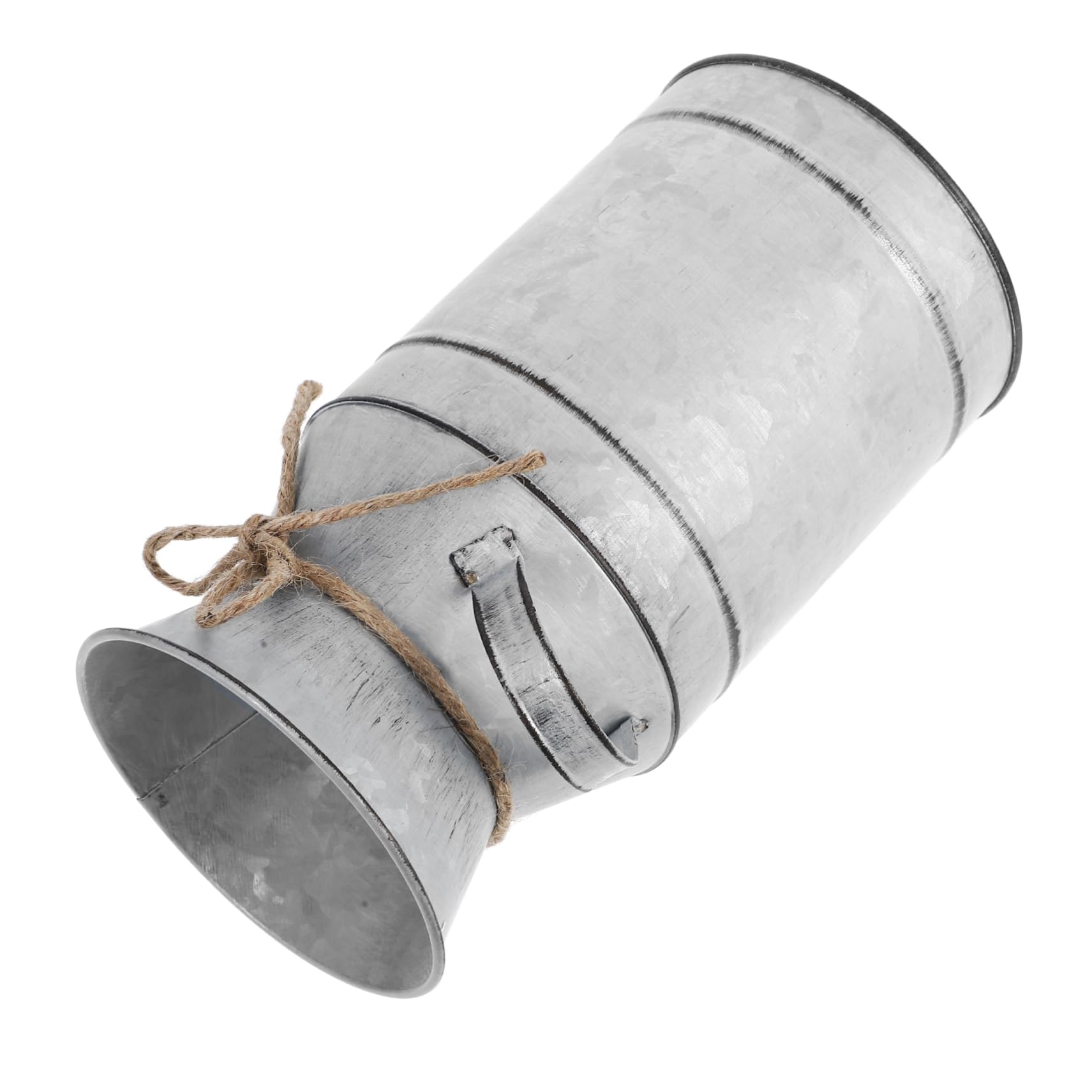 ABOOFAN Jarrón De Metal Galvanizado Vintage Forma De Lechera Decoración Rústica para Flores y Secas Estilo Retro para Hogar y Jardín Accesorio Multifuncional para Centros De Mesa