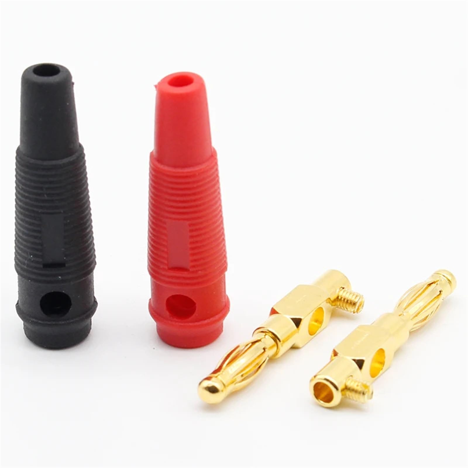 4 connettori da 4 mm in rame puro placcato oro cavo altoparlante musicale pin connettori spina banana