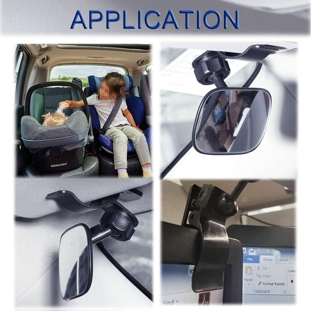 Miroir De Voiture Siège Arrière Pour Bébé Clip De Rétroviseur De Sécurité Et Rétroviseur Intérieur À Ventouse Verre de Rétroviseur remplacement