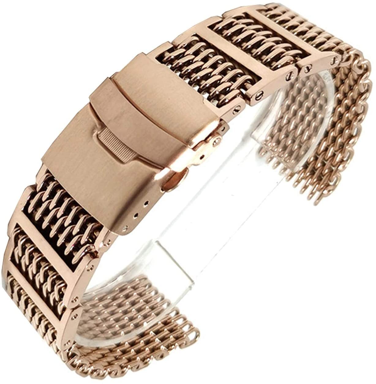 Bracelet solide en acier inoxydable maille 20mm finition premium - 8