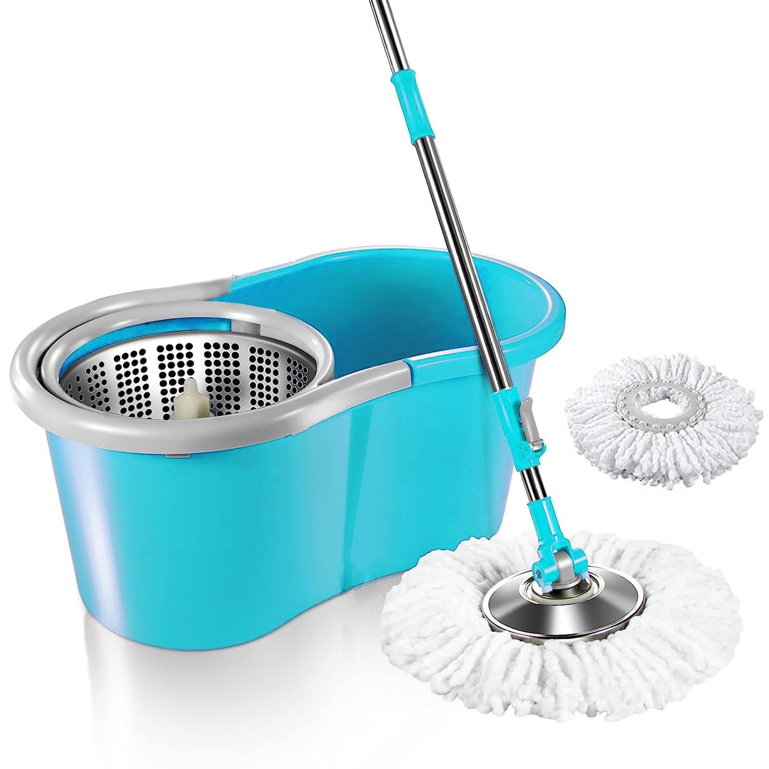 See full amazon price history chart for SKYTONE Microfiber Floor Mop with Handle, Stainless Steel Spiral Spindle, Multi-Purpose for Hardwood Floors and Tiles, Blue (Steel) SKYTONE Microfiber Floor Mop with Handle, Stainless Steel Spiral Spindle, Multi-Purpose for Hardwood Floors and Tiles, Blue (Steel) (B0D63436QS) Amazon Price History, Amazon Price Tracker