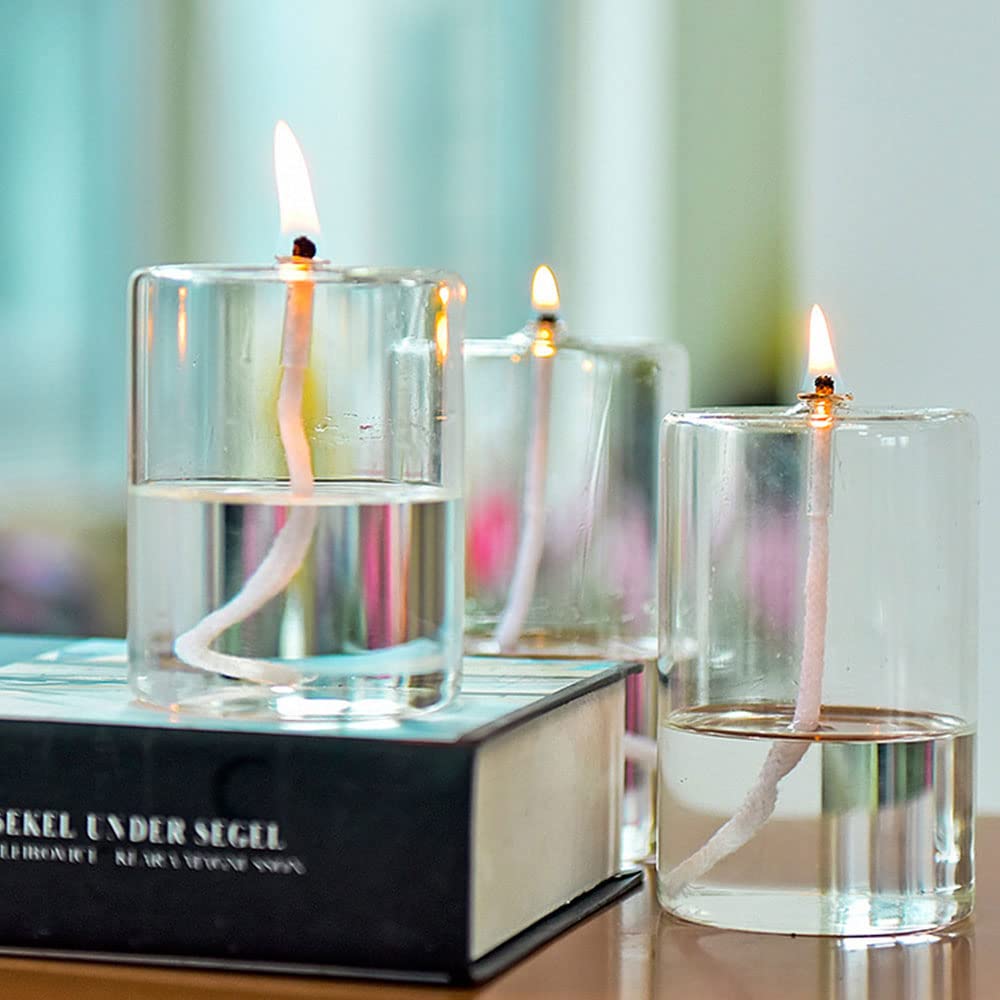 Moderne transparante glazen olielamp - creatieve decoratie voor binnen