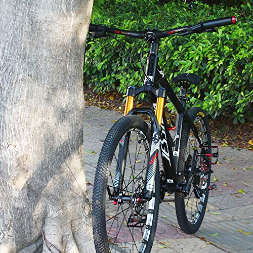 Bucklos Lutu 26/27.5/29 Air Mtb Suspension Fork, Rebound Adjust Straight Tube 28.6Mm Qr 9Mm Travel 120Mm Manual/Crown Lockout Mountain Bike Forks, Ultralight Gas Shock Xc Bicycle (Black Gold, 26) #TOP6