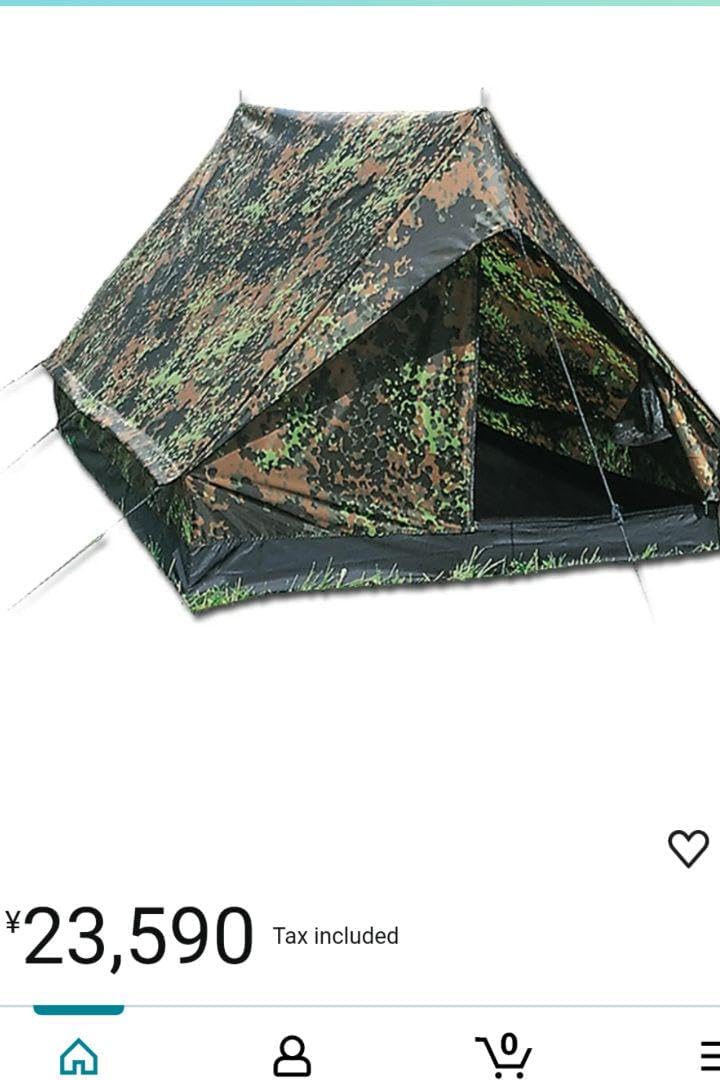 MIL-TEC 2人用テント　※最終価格です Amazon | MIL-TEC 2人用 テント ロッジ型 MINI PACK Standard