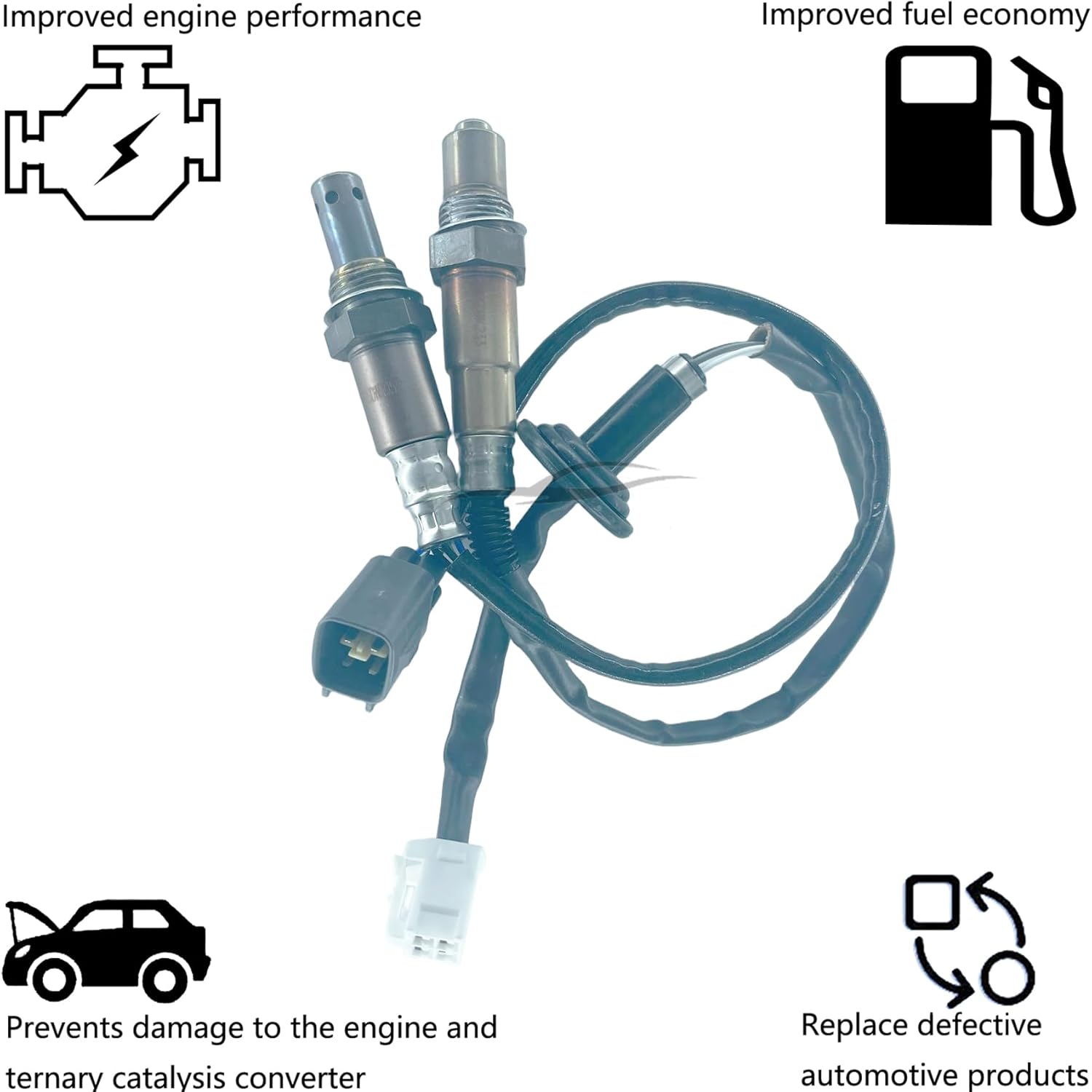 Dropwater Upper and Under O2 Sensors Compatible with Toyota 2008-2005 Corolla Matrix 1.8L, for Pontiac 2008-2005 Vibe 1.8L 1 Pair Upstream and Downstream Oxygen Sensor