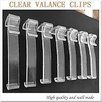 Vista 3 de Clips de cenefa de 3 pulgadas, clips de cenefa transparentes de plástico para horizontal (6 piezas)