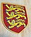 England Royal Coat Arms Patch British Lion Shield Embroidered Iron-On