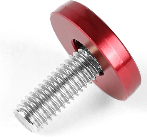 Miniatura 3 de Auto Dynasty Rojo 20 unids 0.787 in ancho aluminio anodizado arandelas guardabarros pernos tornillos kit de vestir M6 X 1.0