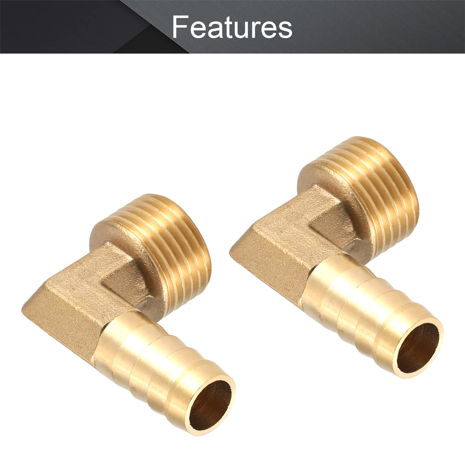 Raccordo A Gomito In Ottone 90° 12mm - Filettatura Maschio 1/4 GAS Per Tubo Aria, Acqua, Carburante