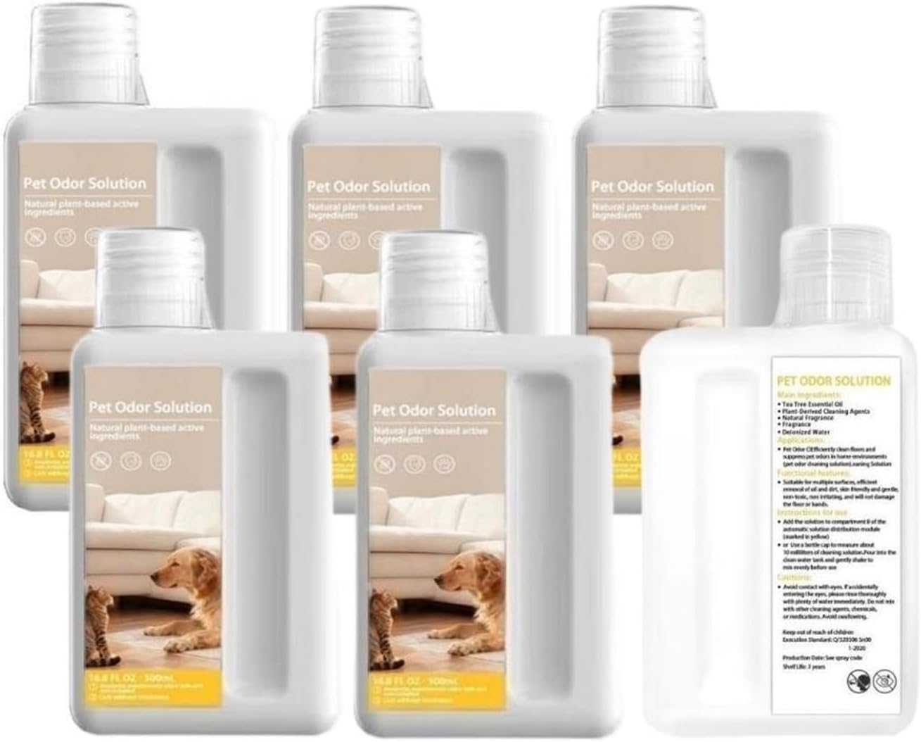 Pet Odor Solution16.9 OZ. Compatible With MOVA P10 Ultra / P10 Pro Ultra / P50 Pro Ultra / P50 Ultra / S20 Ultra / S10 Plus / S10 / Z60 Ultra(2pcs)