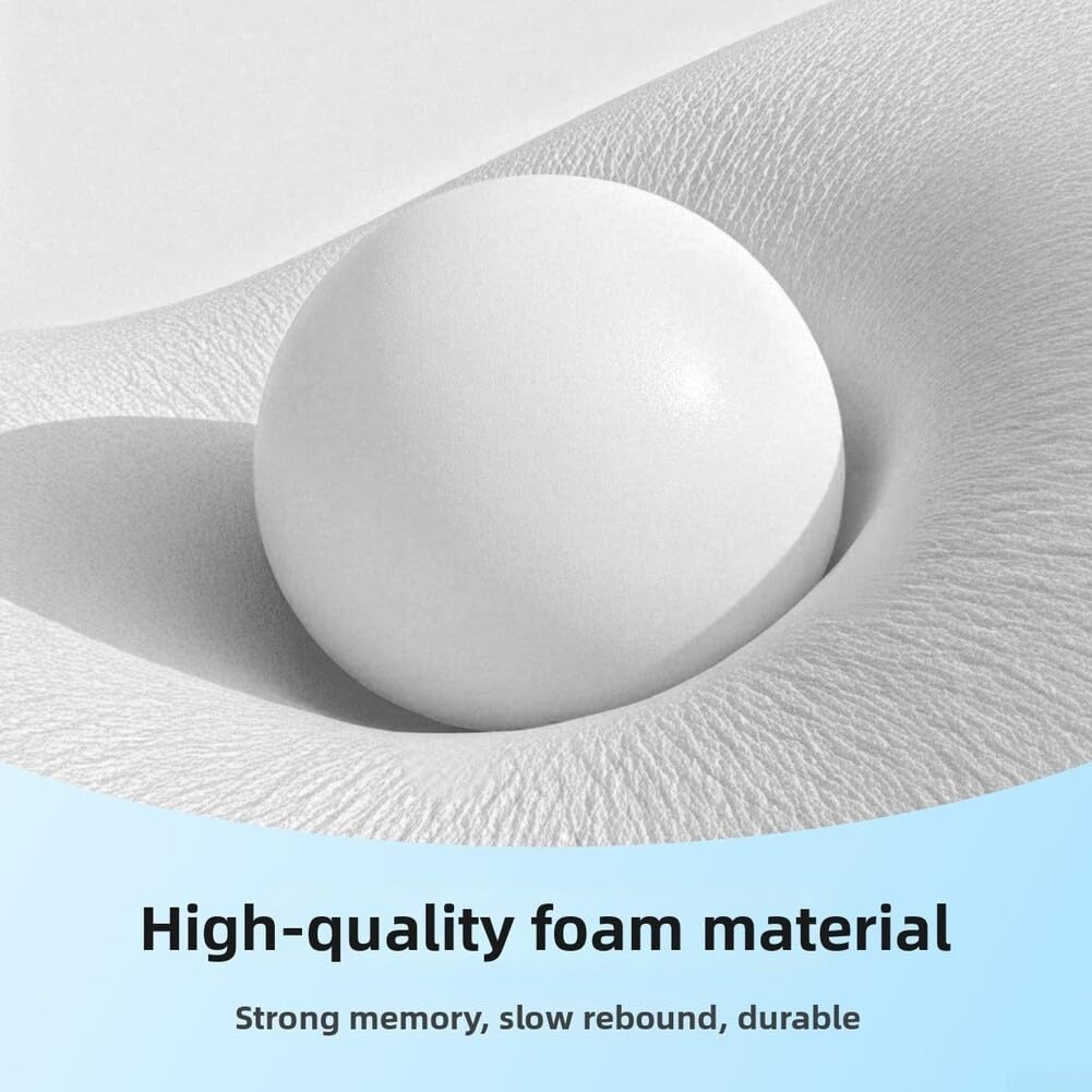 Cuscino da lettura in memory foam, progettato per l'uso in più ambienti interni, tra cui letto pavimento e divano (grigio chiaro)