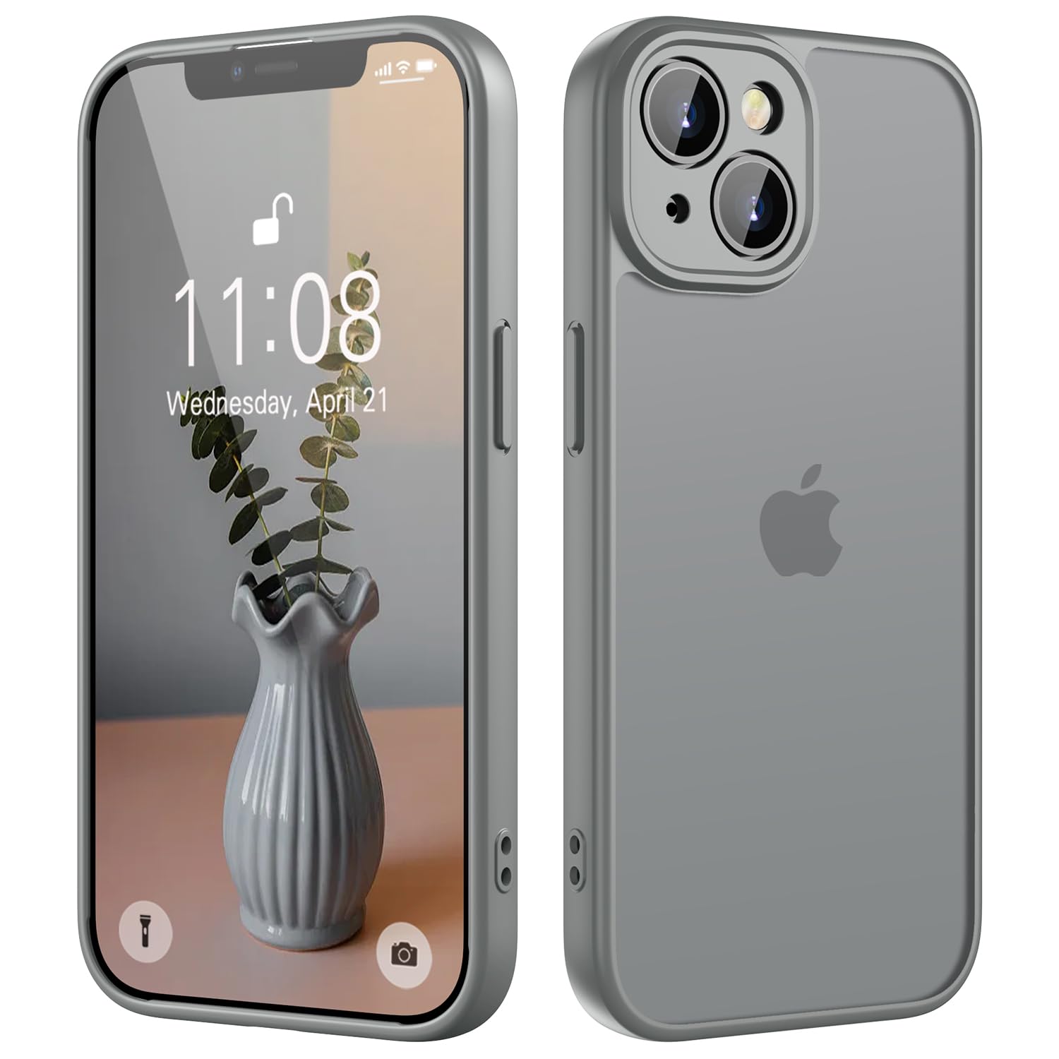 Coque iPhone 14 Plus antichoc grise pour sécuriser vos déplacements