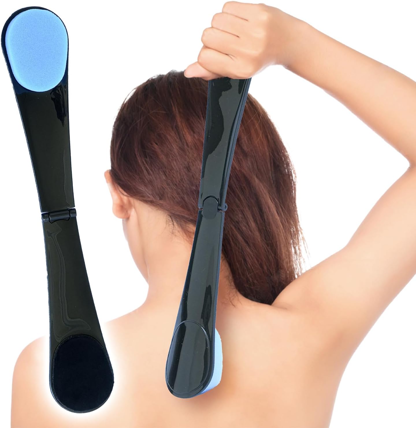 背中 塗る クリーム ローション アプリケーター 折りたたみ 2種類の機能 コンパクト