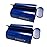 XYKEEY Toothpaste Tube Squeezer - Set of 2 Toothpaste Squeezer Rollers, Metal Toothpaste Tube Wringer Seat Holder Stand (Blue)