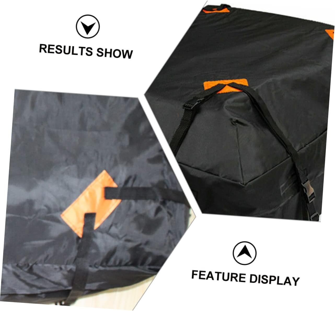 OUNONA 420D Waterproof Car Roof Cargo Bag Heavy Duty Luggage Carrier Pouch for SUVs Trucks Cars Includes Anti-Slip Mat for Travel and Camping