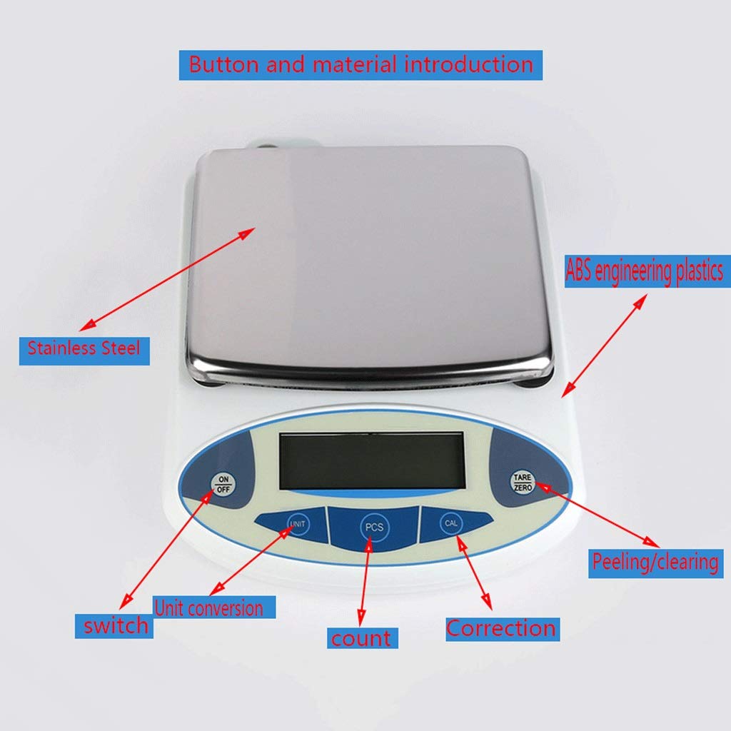 Balanza Analítica De Laboratorio De Alta Precisión, Báscula Electrónica De Cocina De 0,01 G, Adecuada para Laboratorios Y Joyeros.,2kgx0.01g