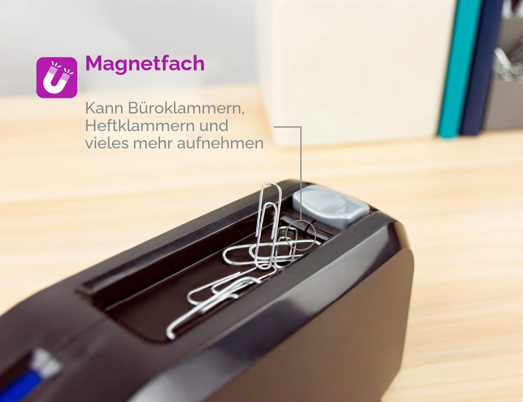 PaperPro inGENIOUS 30, 02210-220V-EU Elektrischer Hefter, Heftklammern bis zu 25 Blatt, schwarz