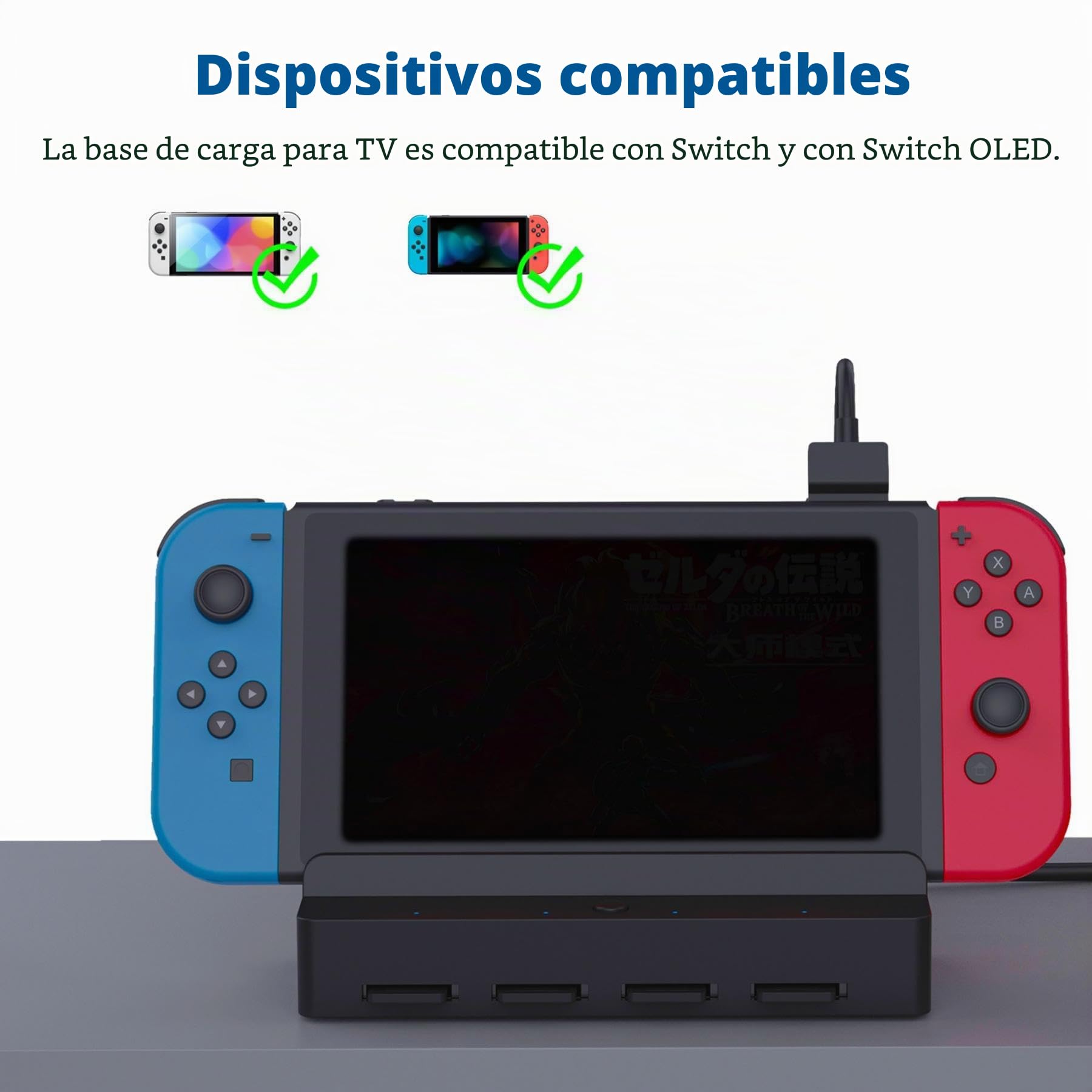 Dobewingdelou - Lector de tarjetas de juego para Switch Accesorios PD cargador, 4K HDMI, puerto USB 3.0, indicador LED