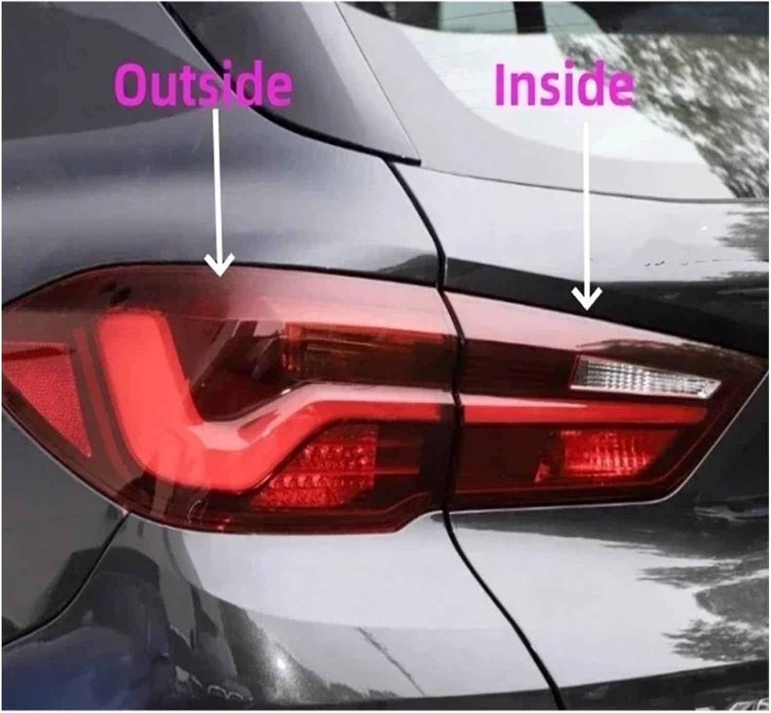 Compatible For BMW X2 F39 2020 2021 2022 2023 Rear Taillight Shell Brake Lights Shell Taillight Glass Replacement Auto Rear Shell Cover(Outside Left)