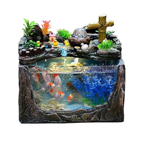 HASMI peceras Rockery Y Agua Creativa PEQUEÑO Tanque Superior ACUARIA Familia ACUARIA DE Pesca DE Pecado…