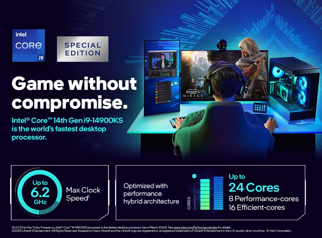 Intel® Core™ i9-14900KS, processeur pour PC de Bureau, 24 cœurs (8