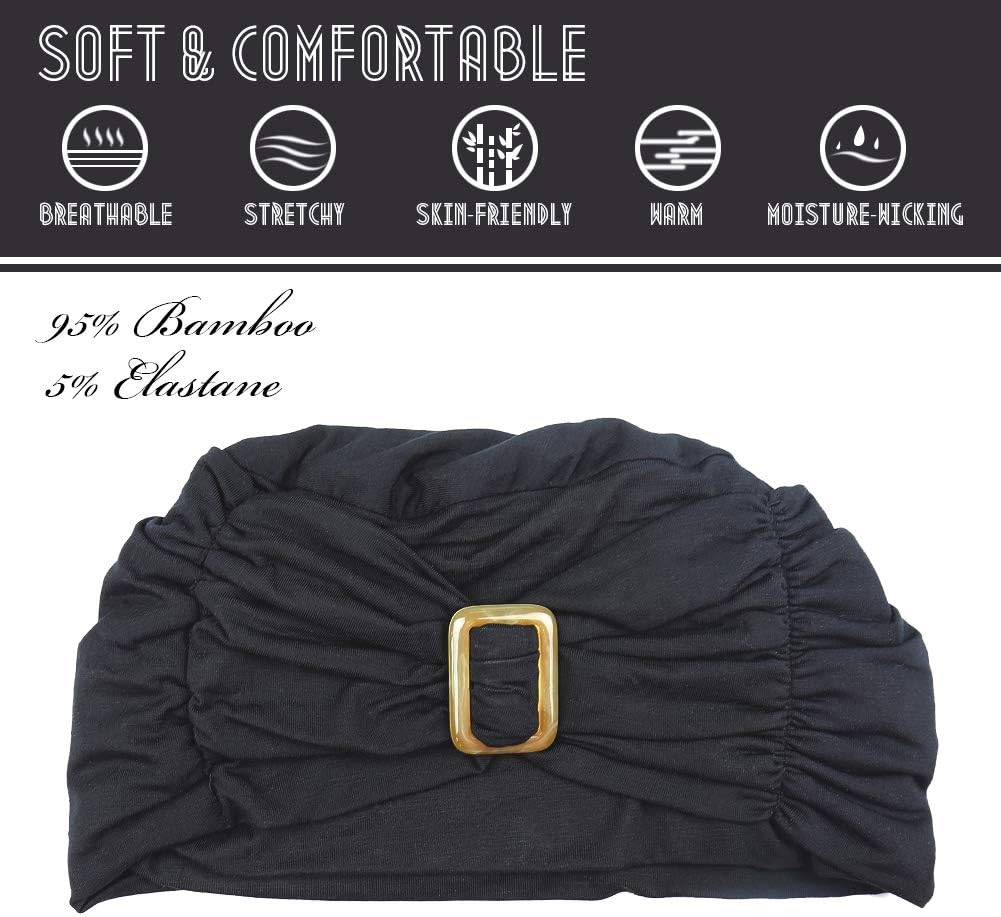 Chemo Turban Headwear Beanie Hats for Women – Soft, Stylish, Warm - Image 2