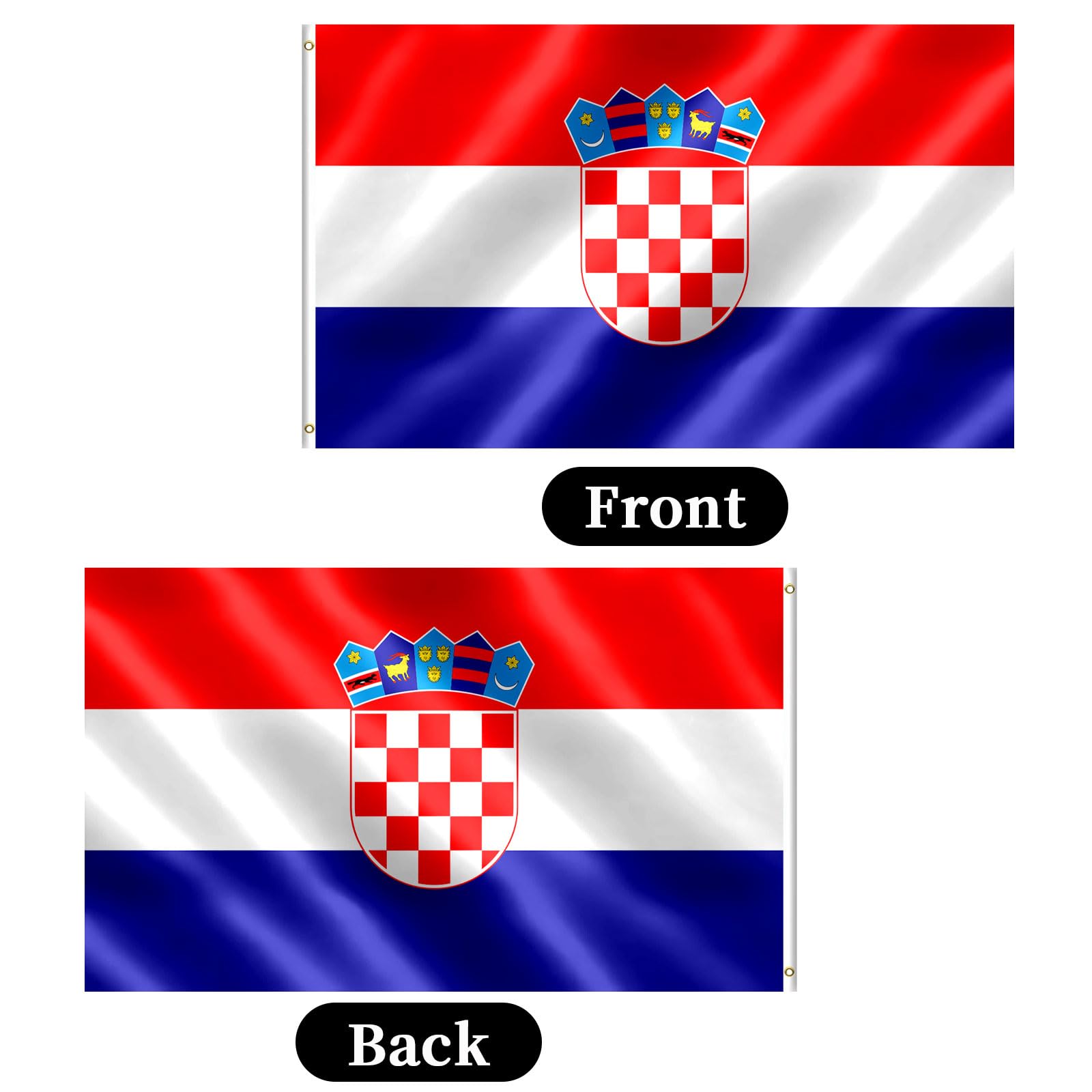 Croatia Flag 3x5 FT Croatian Flag With Brass Grommets Fade Proof For Outdoor Decor(Croatia) - Image 3