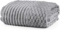 Cobertor Grosso Toque Aveludado Ultra Soft 280grs 3D Relevo Manta Macio e Quente (Casal, Zurique Cinza)